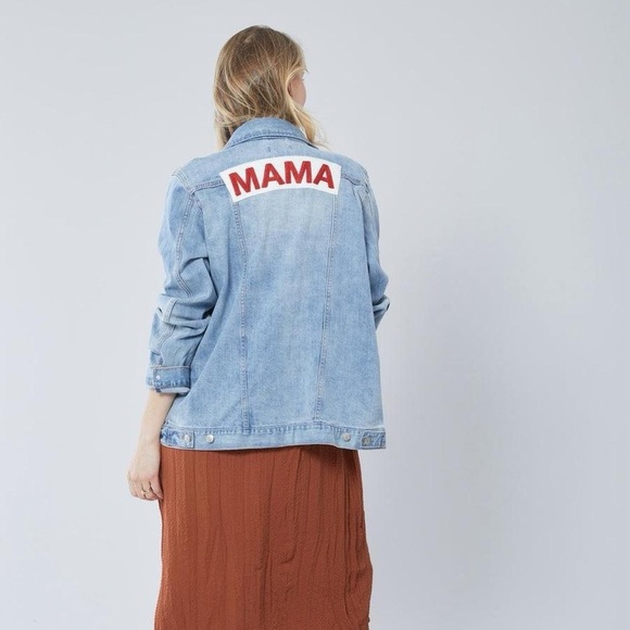 Ingrid & Isabel MAMA Blue Denim Jacket Small - Picture 3 of 8